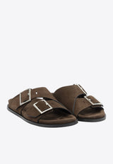 ALOHAS Alba Buckled Suede Sandals Brown S10118502_460eb369-4b3d-49b1-b19c-309c91ee65e1