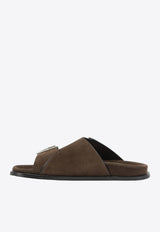 ALOHAS Alba Buckled Suede Sandals Brown S10118502_460eb369-4b3d-49b1-b19c-309c91ee65e1