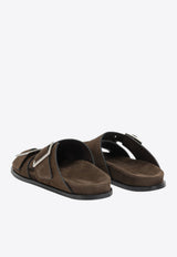 ALOHAS Alba Buckled Suede Sandals Brown S10118502_460eb369-4b3d-49b1-b19c-309c91ee65e1