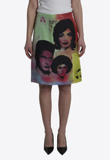 Versace The Party Printed Silk Skirt Multicolor 1024690-1A17913-5X000