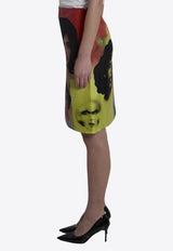 Versace The Party Printed Silk Skirt Multicolor 1024690-1A17913-5X000