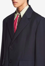 Prada Single-Breasted Wool Blazer Black UGM153S21103HF0AA7