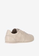AMI PARIS Soft Low-Top Leather Sneakers Ivory USN503AL0129_185