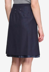 Maison Margiela Striped A-line Skirt Blue S29ME0033M35581_524F