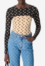 Marine Serre Moon Print Tube Top Tan WTS011ACJER0001_TA10
