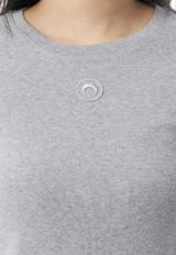 Marine Serre Embroidered Moon Logo T-shirt Gray WTT012ACJER0008_GR50