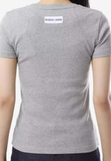 Marine Serre Embroidered Moon Logo T-shirt Gray WTT012ACJER0008_GR50