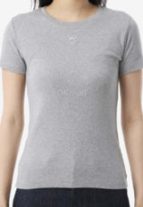 Marine Serre Embroidered Moon Logo T-shirt Gray WTT012ACJER0008_GR50