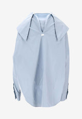 AMI PARIS Buttoned Bandana Blouse Light Blue UTP801CO0063_4506