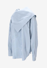 AMI PARIS Buttoned Bandana Blouse Light Blue UTP801CO0063_4506
