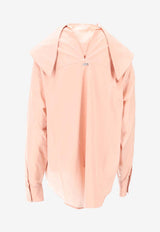 AMI PARIS Buttoned Bandana Blouse Pink UTP801CO0063_680