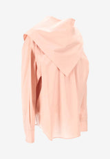 AMI PARIS Buttoned Bandana Blouse Pink UTP801CO0063_680