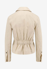 PINKO Idony Single-Breasted Linen Blazer Beige 106526A374C03_Beige_44130090