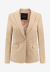 PINKO Freda Single-Breasted Blazer Beige 106597A34ID41_Beige_44130399