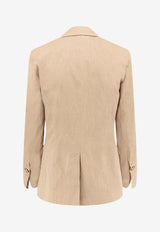 PINKO Freda Single-Breasted Blazer Beige 106597A34ID41_Beige_44130399