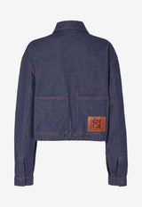 Fendi FF Logo Patch Denim Jacket Blue FLF856AOHSF0QB0_Blue_42821569