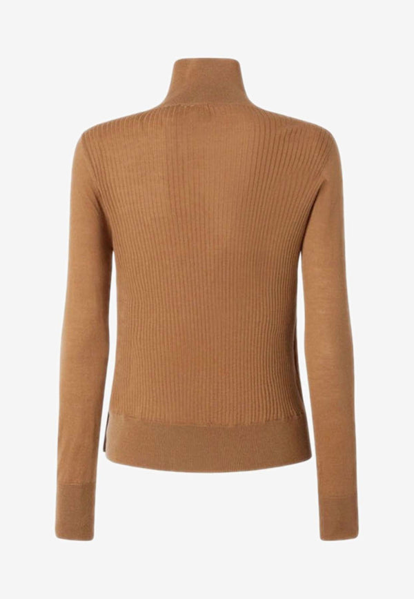 PINKO Buccia High-Neck Sweater Brown 103932A189_M28