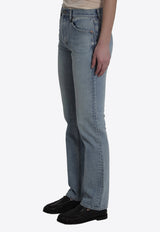 Saint Laurent Logo Patch Faded Denim Pants Blue 827965-Y35AQ-5107