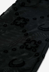 Marine Serre Flocked Monogram Gloves Black WSA027ACJER0005_BK99