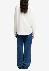 AMI PARIS Ami De Coeur Long-Sleeved Shirt White BFUSH063CO0031_168