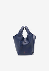 Ralph Lauren Small Polo Play Leather Tote Bag Navy 428944657009_410