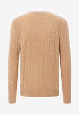 Polo Ralph Lauren  Cable Knit Logo Sweater Camel 710876762009_CAMEL MELANGE_29840211