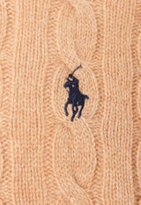 Polo Ralph Lauren  Cable Knit Logo Sweater Camel 710876762009_CAMEL MELANGE_29840211