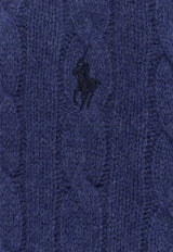 Polo Ralph Lauren  Cable Knit Logo Sweater Navy 710876762017_RUSTIC NAVY HEATHER_29844117