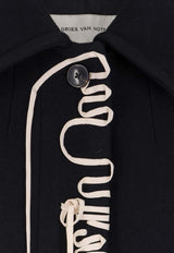Dries Van Noten Rebela Tied Single-Breasted Coat Black 2520102692216900_Black_29846667