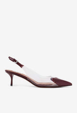 Alaïa Le Coeur 55 Patent Leather Slingback Pumps Red AA3E057CK150325_ROUGE GRENAT_44245627