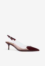 Alaïa Le Coeur 55 Patent Leather Slingback Pumps Red AA3E057CK150325_ROUGE GRENAT_44245627