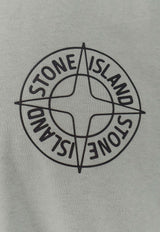 Stone Island Logo-Embroidered Crewneck T-shirt Gray L1S152100001S0284V0055_Sage_48900885