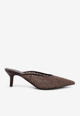 Brunello Cucinelli 55 Crystal Mesh Mules Brown MZGAC3214C8279_BROWN ROSE GOLD_40000196