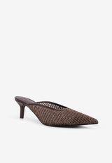 Brunello Cucinelli 55 Crystal Mesh Mules Brown MZGAC3214C8279_BROWN ROSE GOLD_40000196