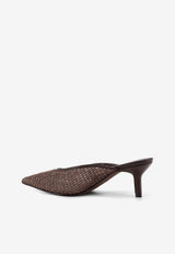 Brunello Cucinelli 55 Crystal Mesh Mules Brown MZGAC3214C8279_BROWN ROSE GOLD_40000196