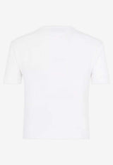 Fendi Logo Embroidered T-shirt White FS8110ANQMF0ZNM_White_41974903