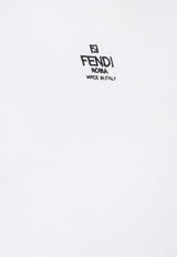 Fendi Logo Embroidered T-shirt White FS8110ANQMF0ZNM_White_41974903