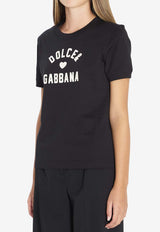 Dolce & Gabbana Logo Print T-shirt Black F8N08Z-GDDBF-N0000