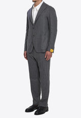 Tagliatore Pinstripe Single-Breasted Wool Suit Gray 2SMC22K01-C90055-EG865