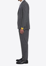 Tagliatore Pinstripe Single-Breasted Wool Suit Gray 2SMC22K01-C90055-EG865
