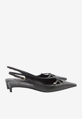 Dolce & Gabbana DG Logo Slingback Pumps Black CG0811-A1953-80999