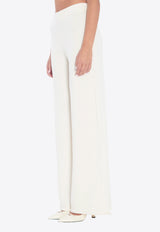 Max Mara Nigeria Wool Knit Pants White 2521336011600-12022-001