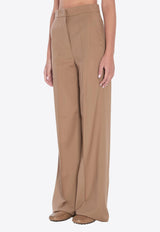 Max Mara Fernet Wool Wide-Leg Pants Beige 2521136121600-10204-010