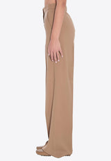 Max Mara Fernet Wool Wide-Leg Pants Beige 2521136121600-10204-010