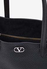 Valentino Mini Nellcote Leather Tote Bag Black 7W2B0R89-MJL-0NO