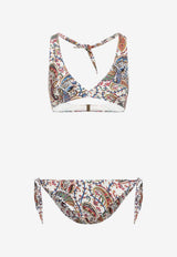 Paisley Print Halterneck Bikini