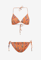 Paisley Print Triangle Bikini