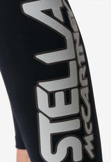 Stella McCartney Logo Print Scuba Leggings Black 603681SPW054000