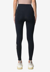 Stella McCartney Logo Print Scuba Leggings Black 603681SPW054000