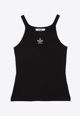 Fendi Ribbed Tank Top Black FS7966ANQM/S_FENDI-F0GME